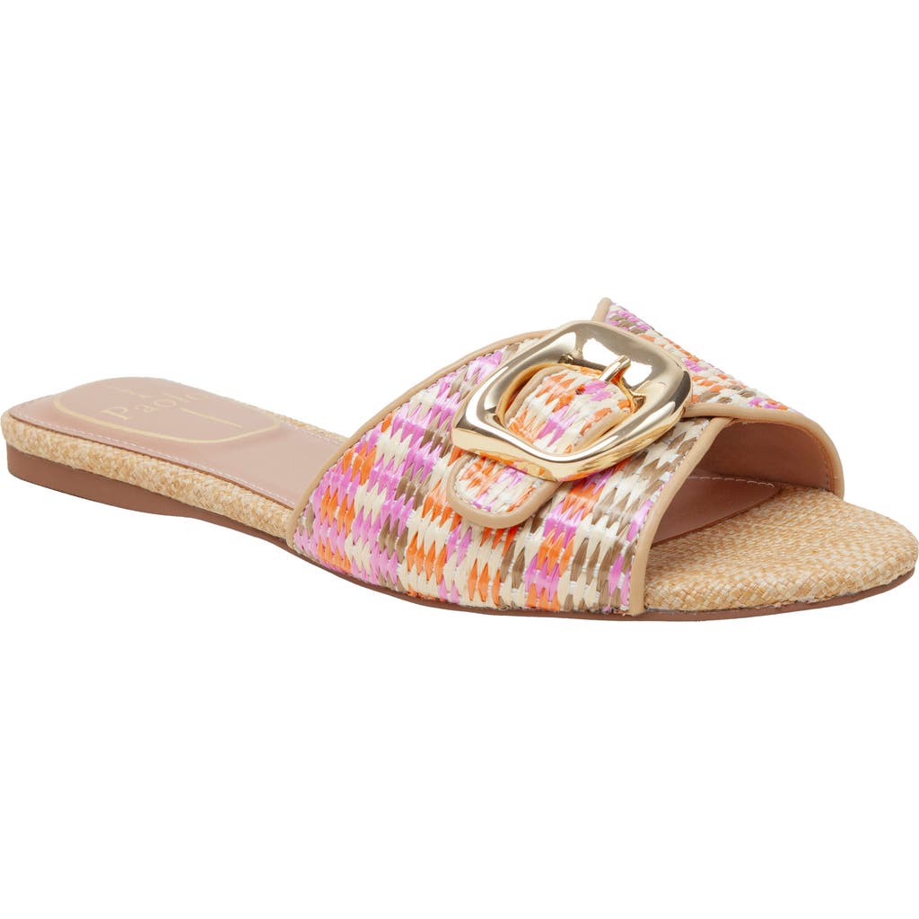 Linea Paolo Leighton Slide Sandal In Coral Multi
