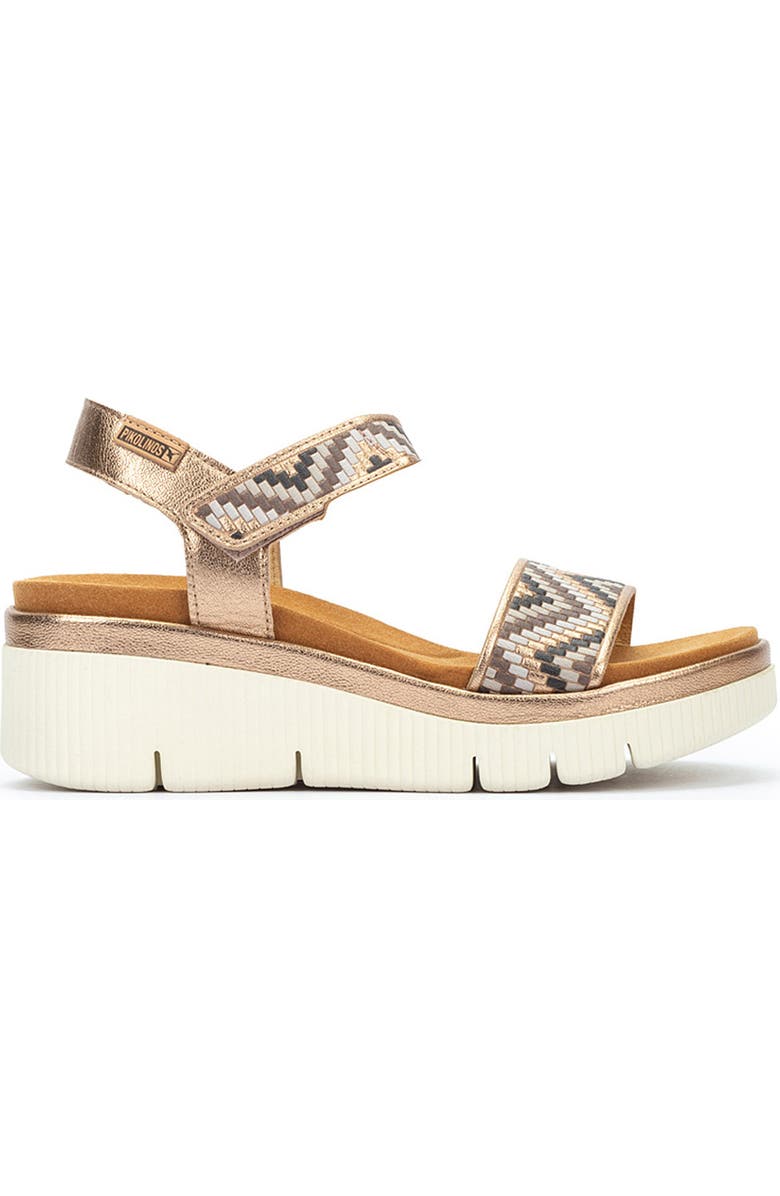 PIKOLINOS Gomera Platform Wedge Sandal, Alternate, color, Champagne