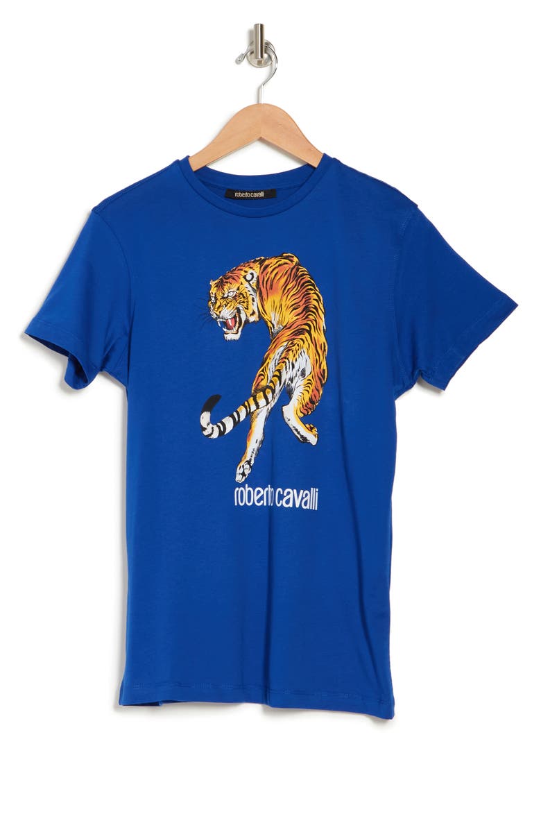 Roberto Cavalli Tiger Logo T-Shirt, Alternate, color,