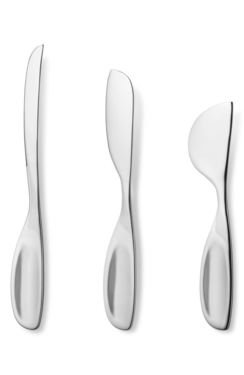 Georg Jensen Alfredo Set of 3 Cheese Knives, Main, color, 