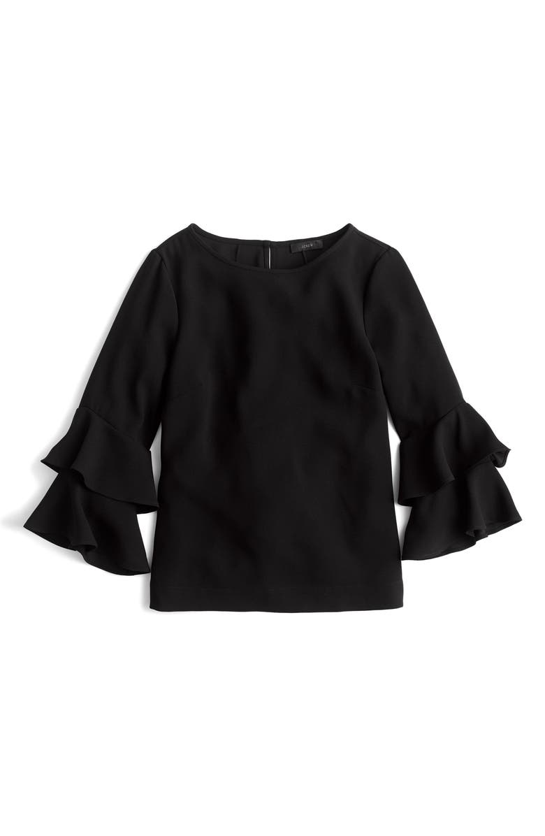 J.Crew Lana Tiered Bell Sleeve Top, Alternate, color, 