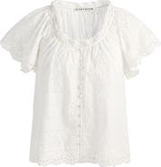 Alice + Olivia Odette Eyelet Lace Top