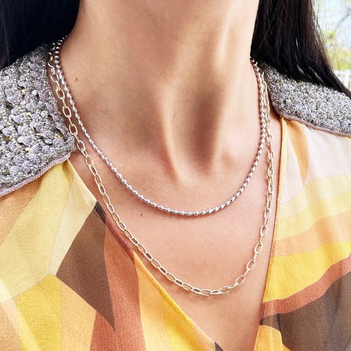 The Lovery Fine Jewelry Nugget Bead Chain Necklace In Silver