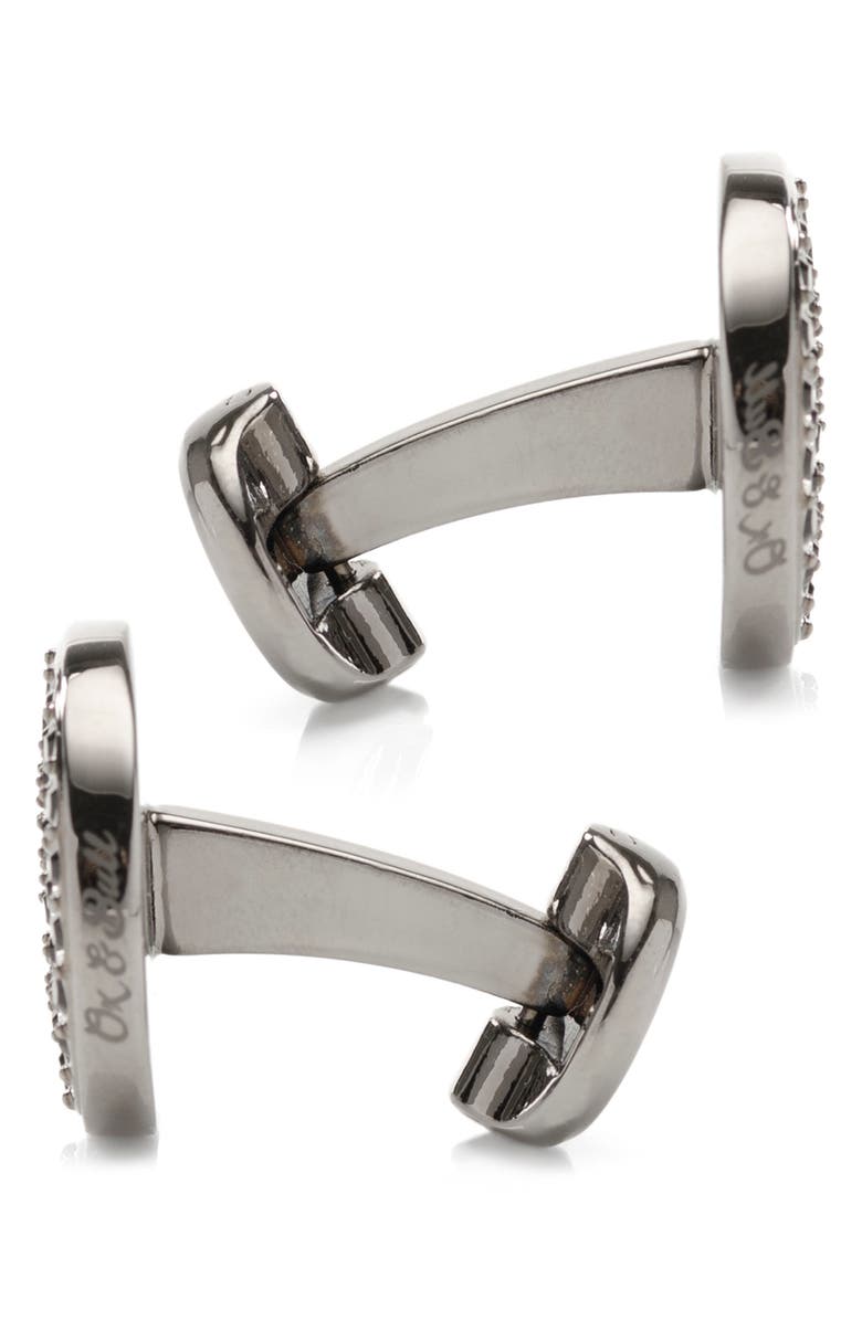 Cufflinks, Inc. Crystal Button Cuff Links, Alternate, color, Black