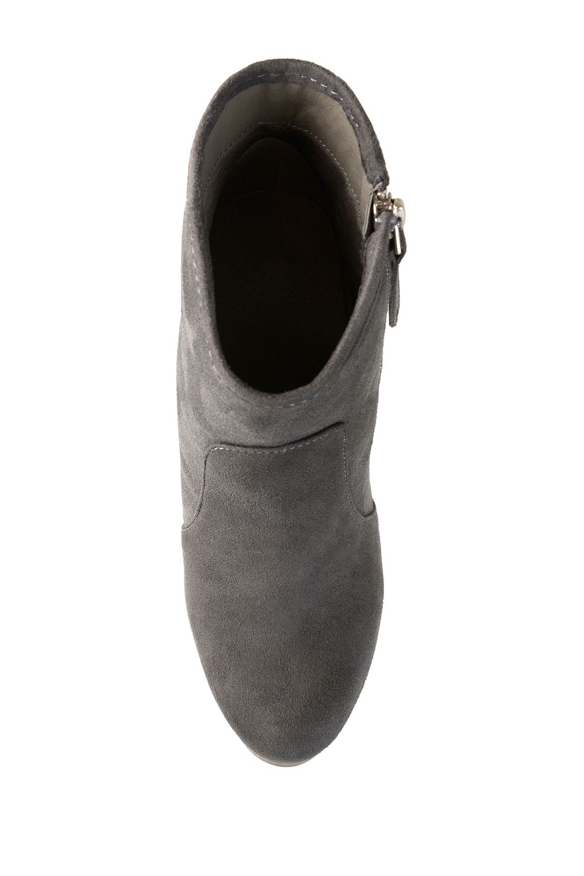 Journee Collection Link Round Toe Bootie, Alternate, color, Charcoal