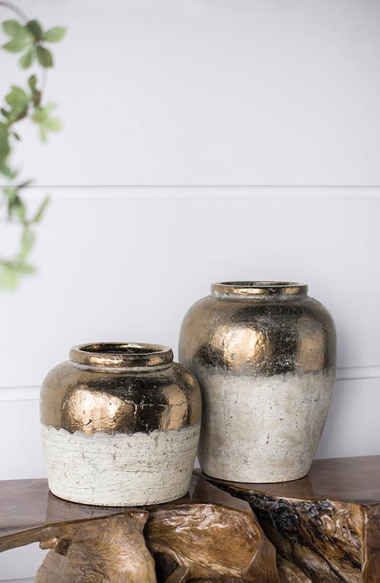 A & B Home 11-Inch Candia Vase, Alternate, color, Sienna Brown