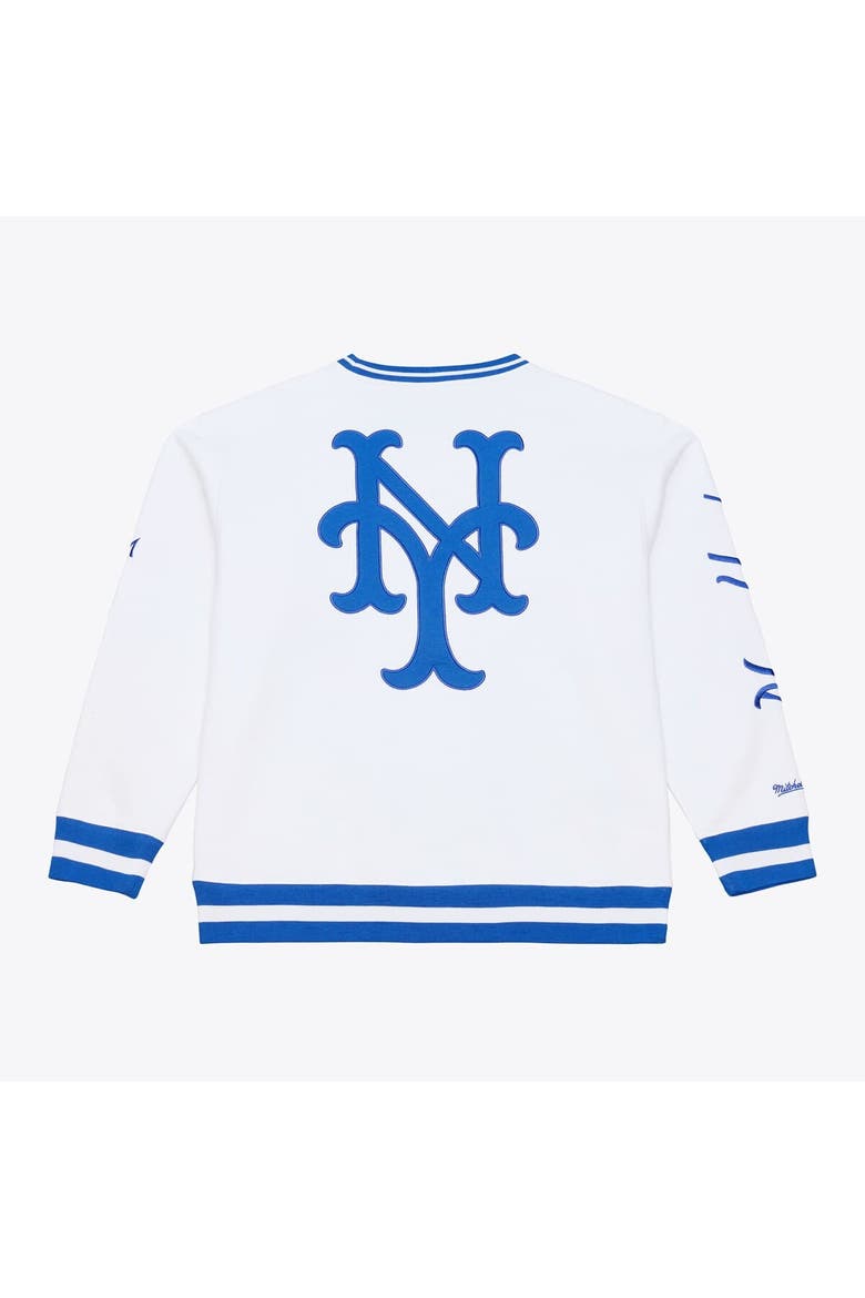 Men's Mitchell & Ness  White New York Mets Arctic Fleece Sweatshirt, Alternate, color, White