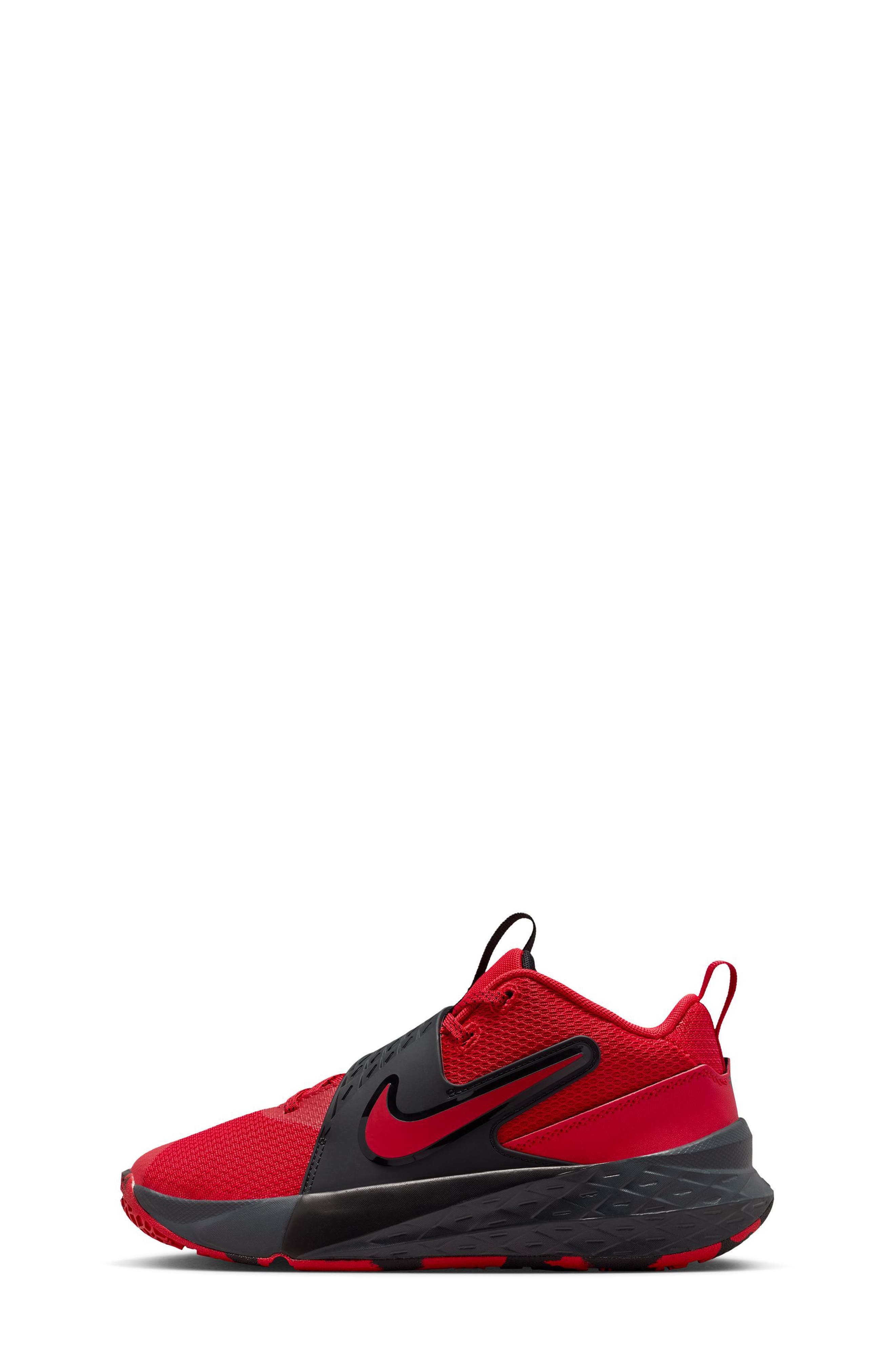 Nike Kids' Team Hustle D 12 Basketball Shoe, Alternate, color, Red/ University Red/ Black
