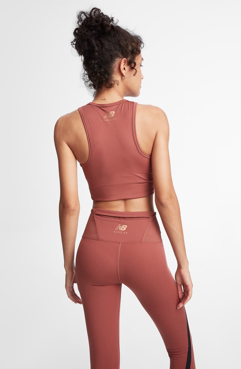 New Balance Bandier Ultrahigh Waist Leggings, Alternate, color, Brown