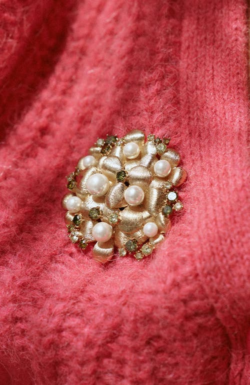 Rc Retro Chic Garden Blossom Brooch In Gold