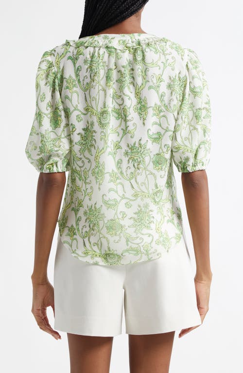 Cinq À Sept Cinq A Sept Ivy Paisley Seraphina Top In Ivory Multi