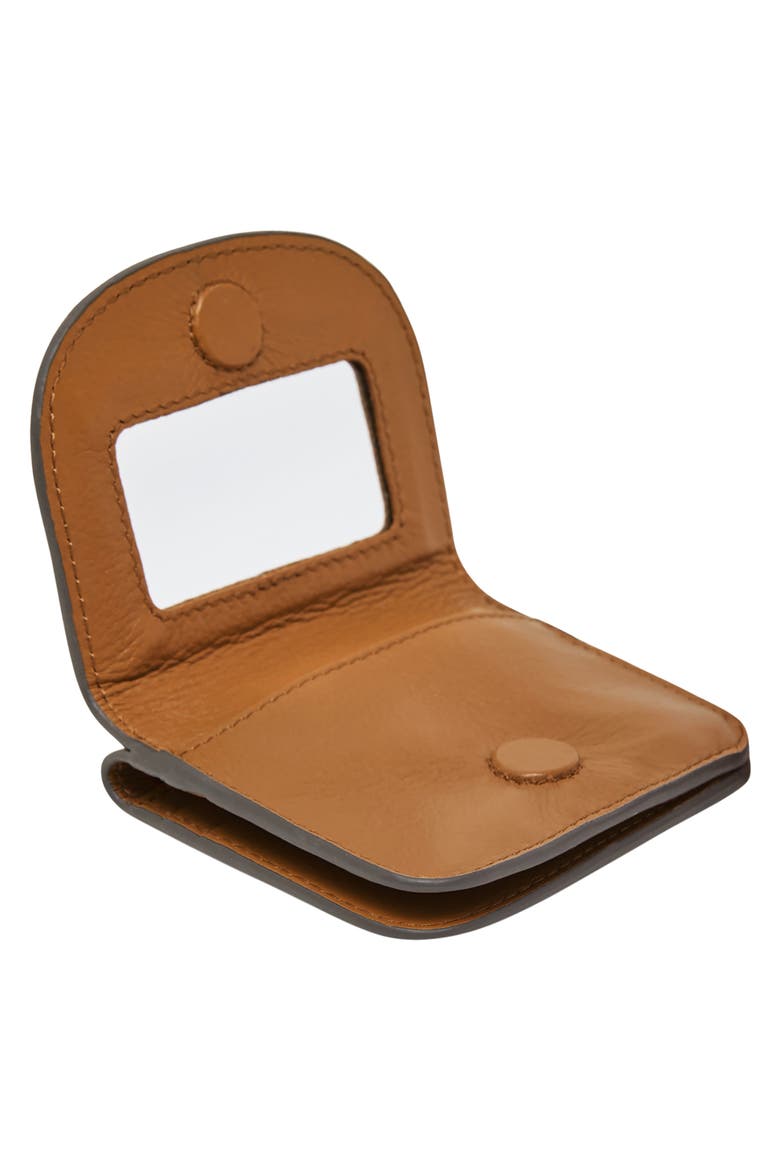 Pucker Up Leather Card Case, Alternate, color, LATTE