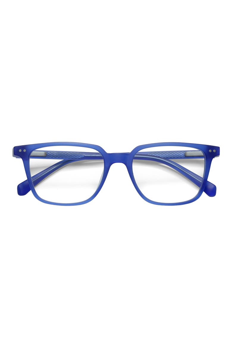 C Suite 50mm Square Reading Glasses, Main, color, BLUE CRYSTAL/ CLEAR