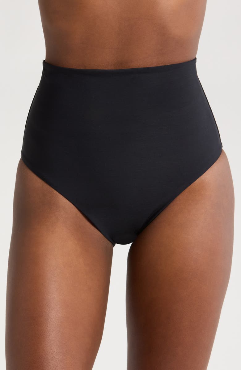 BONDI BORN Aries High Waist Bikini Bottoms, Main, color, Black