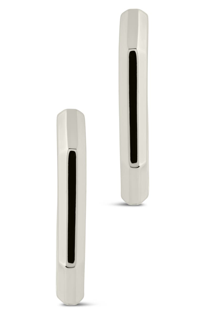 Sterling Forever Thea Geometric Hoop Earrings, Alternate, color, 