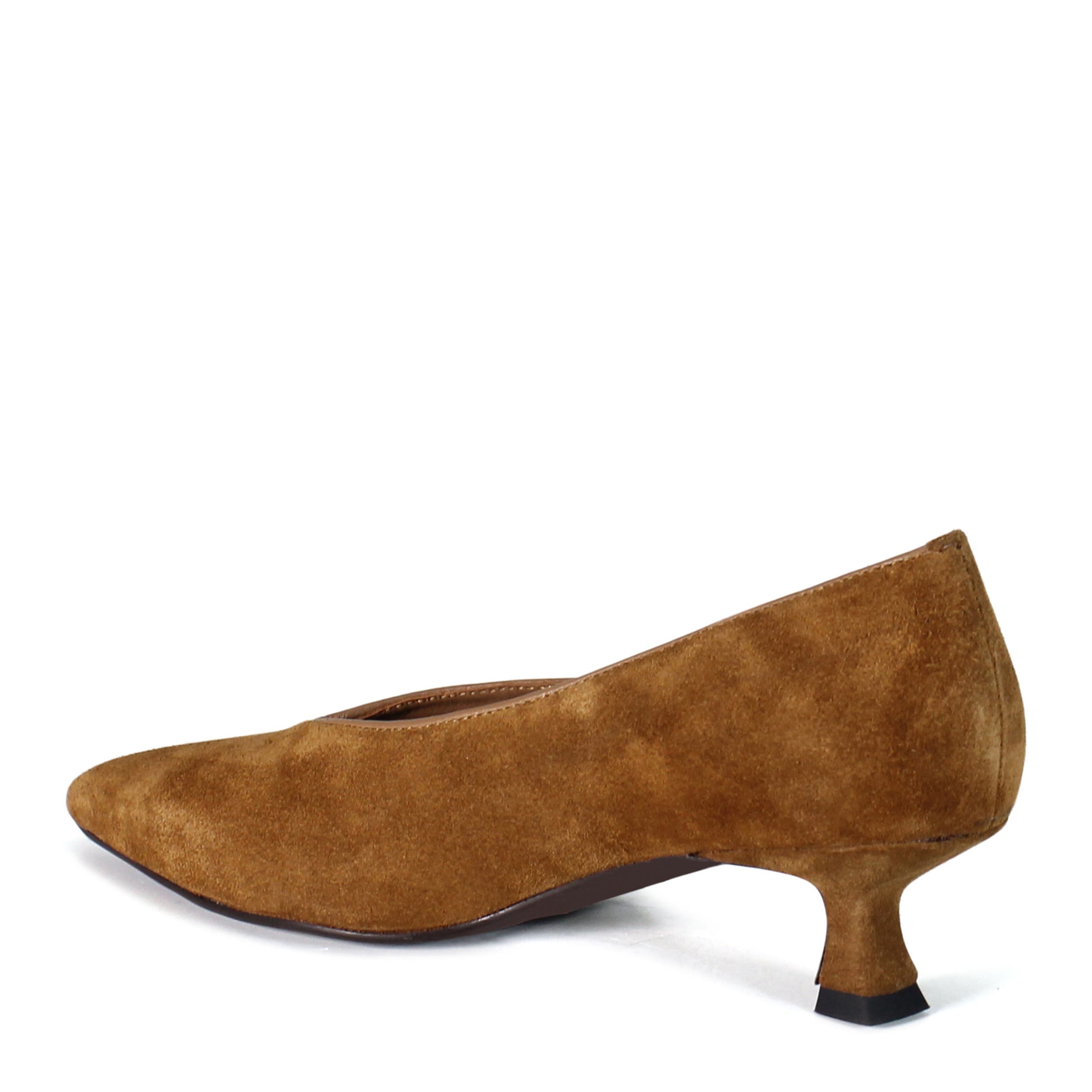 CLAP TON Suede Kitten Heel Pump, Alternate, color, Tan
