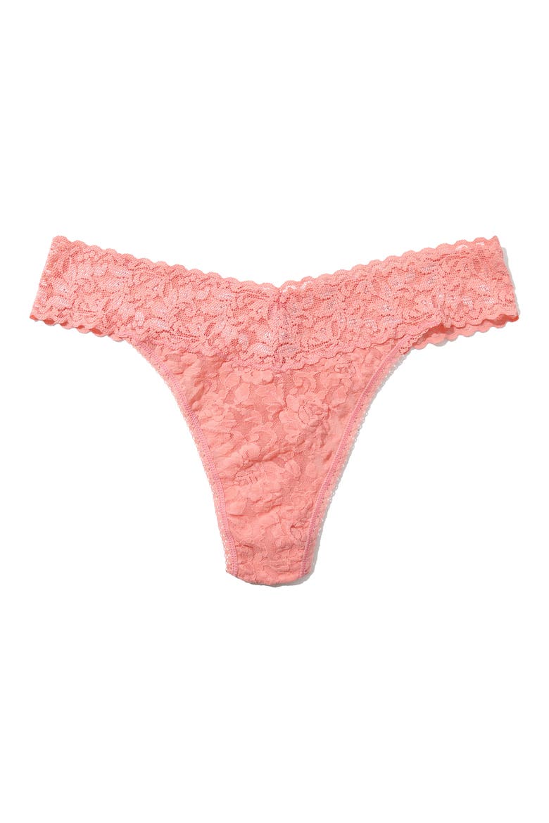Original Rise Lace Thong, Main, color, BALLET PINK