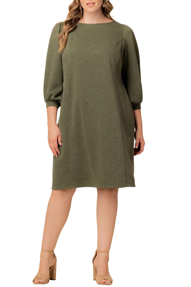 Madison Long Sleeve Sweater Dress, Main, color, FOREST GREEN