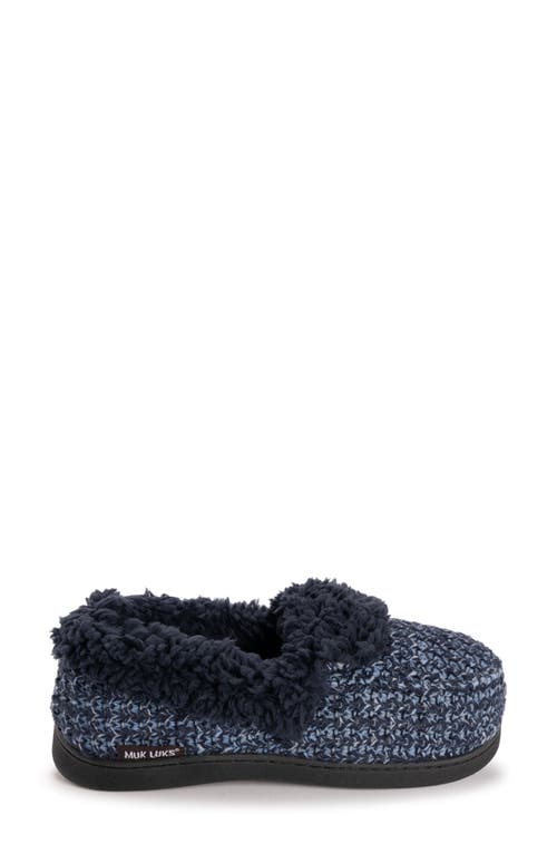 Muk Luks Anais Faux Fur Moccasin Slipper In Blue