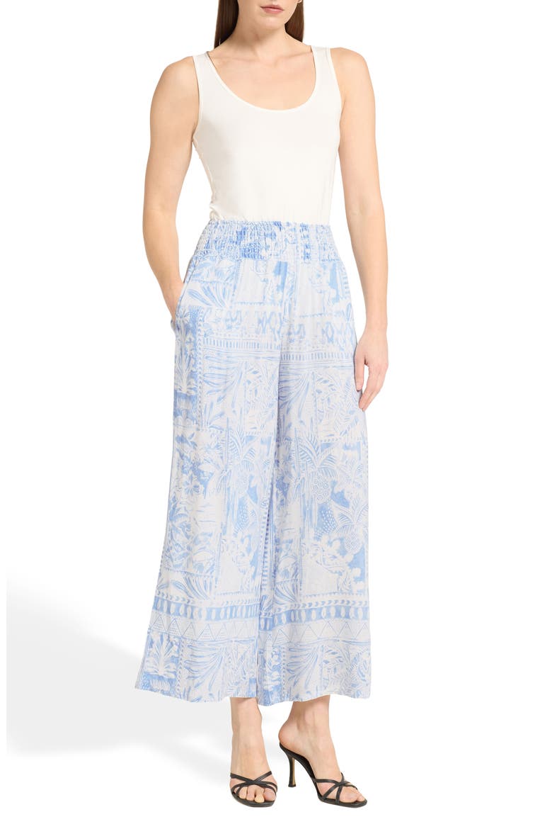 Breezy Crop Wide Leg Pants, Alternate, color, BLUE