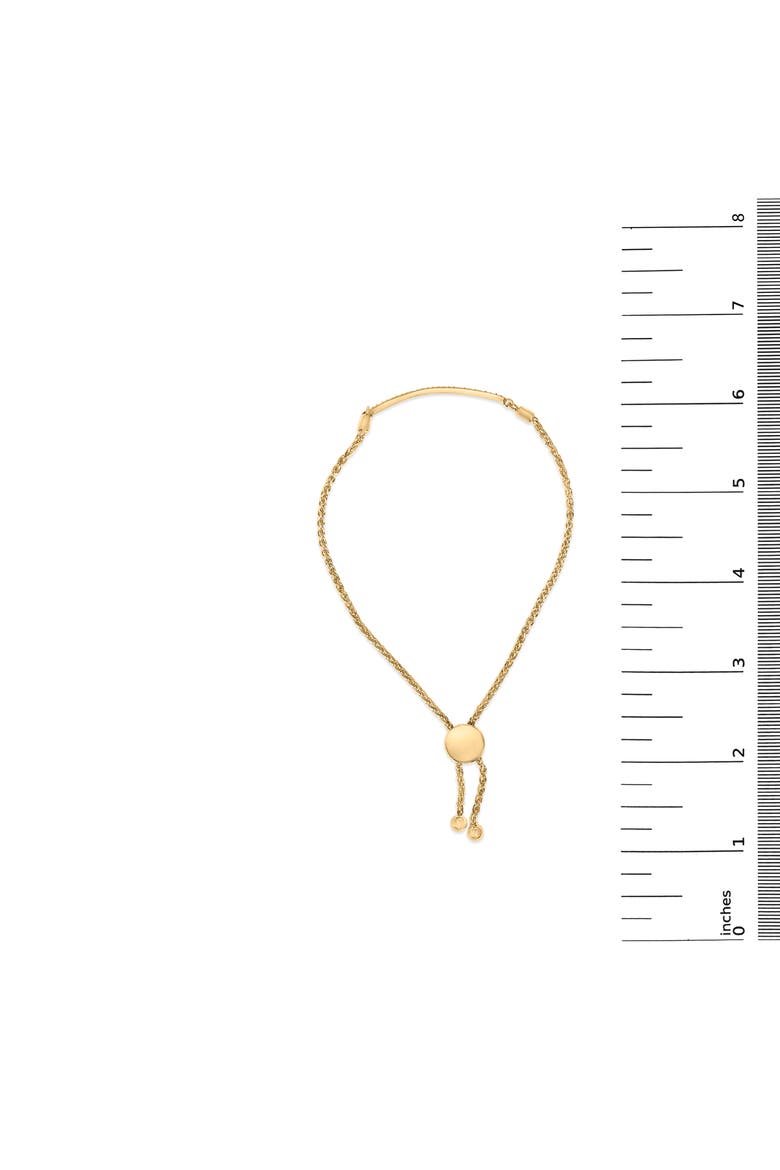 Gold Vermeil Diamond Accent Bar Lariat Bolo Bracelet, Alternate, color, Silver