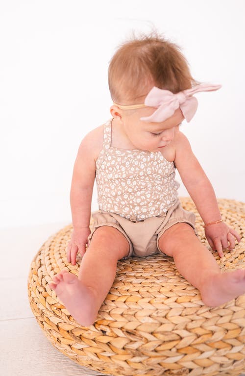 L'ovedbaby Organic Cotton Crossback Bodysuit & Bloomers In Brown