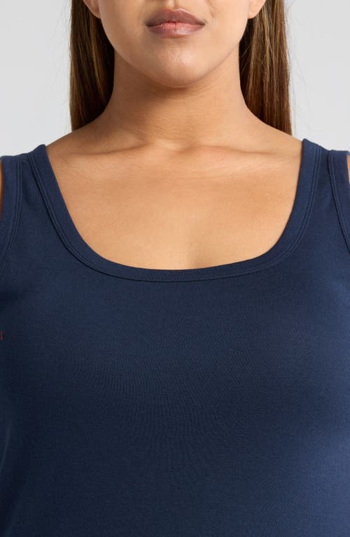 Caslon ® Melody Rib Tank Top In Blue