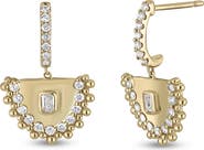 Bony Levy 18K Gold Mykonos Diamond Drop Earrings, 21mm