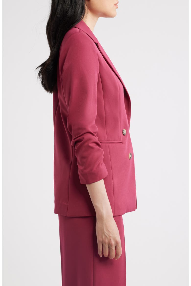 Faux Double Breasted Blazer, Alternate, color, BERRY BLISS