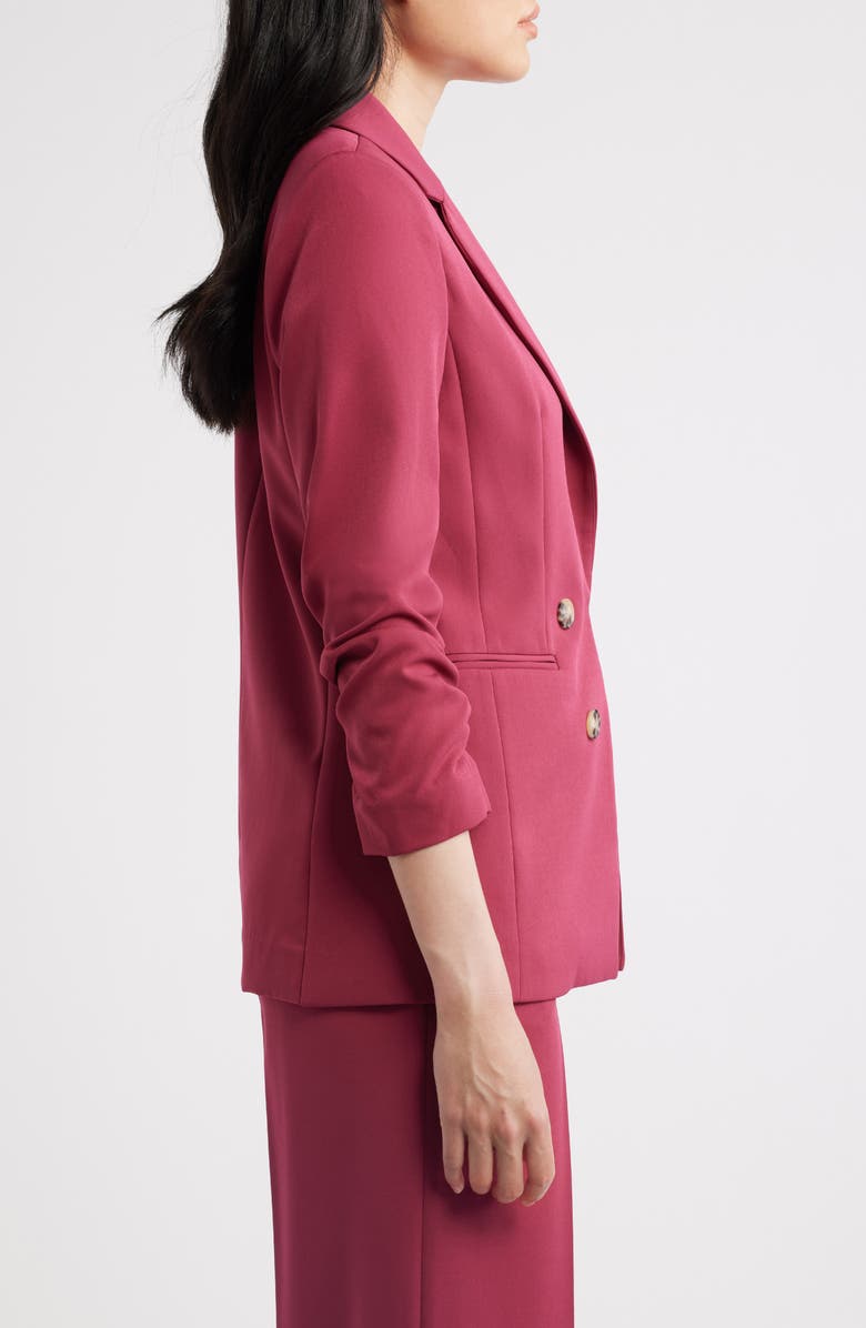 Tahari ASL Faux Double Breasted Blazer, Alternate, color, Berry Bliss