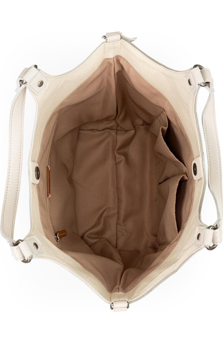 The Sak Roma Shopper Leather Tote Bag, Alternate, color, Loden Multi Patch