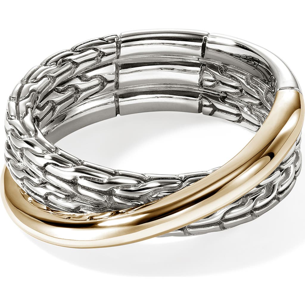 John Hardy Jh Essential Crossover Ring In Metallic