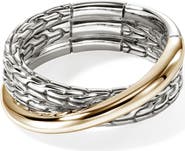 John Hardy JH Essential Crossover Ring, Gold, Sterling Silver