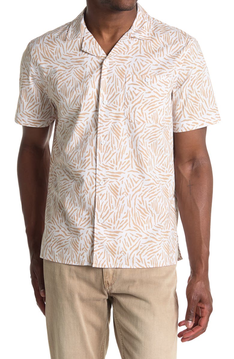 Abound Printed Short Sleeve Regular Fit Camp Shirt, Main, color,