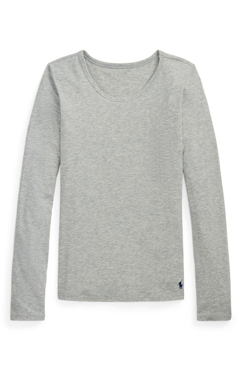 Polo Ralph Lauren Baselayer Stretch Cotton T-Shirt, Alternate, color, Heather Grey