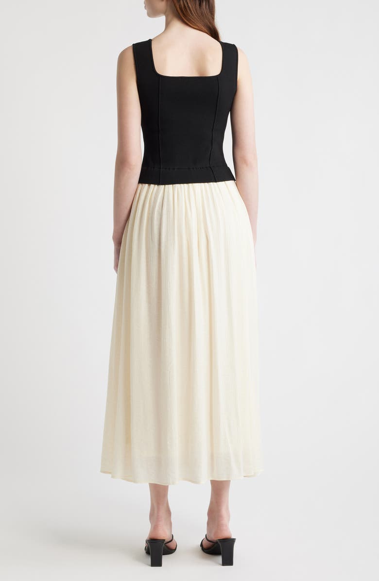 ZOE AND CLAIRE Mixed Media Dress, Alternate, color, Black Ivory