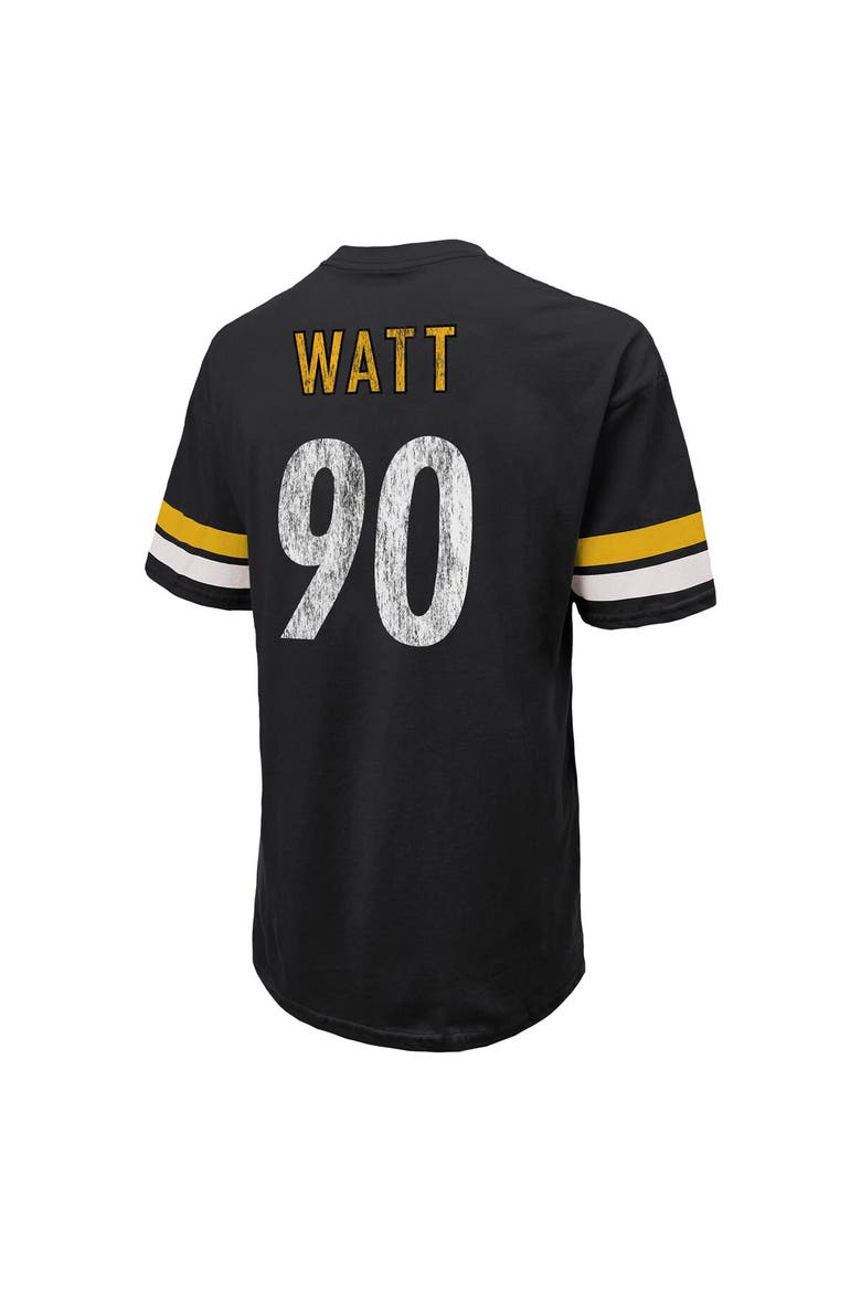 Men's Majestic Threads T.J. Watt Black Pittsburgh Steelers Name & Number Oversize Fit T-Shirt, Alternate, color, Black