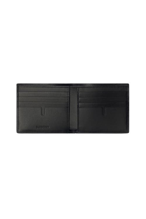 Burberry Check-pattern Equestian Knight Stamp Wallet In Blue