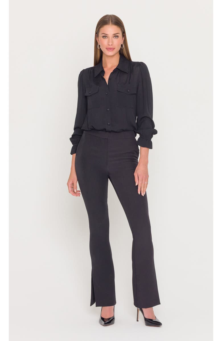 Generation Love Priya Georgette Shirt, Alternate, color, Black