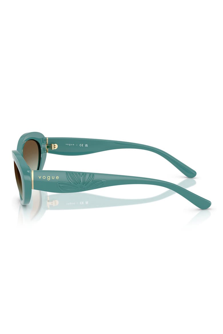 55mm Polarized Oval Sunglasses, Alternate, color, GREEN
