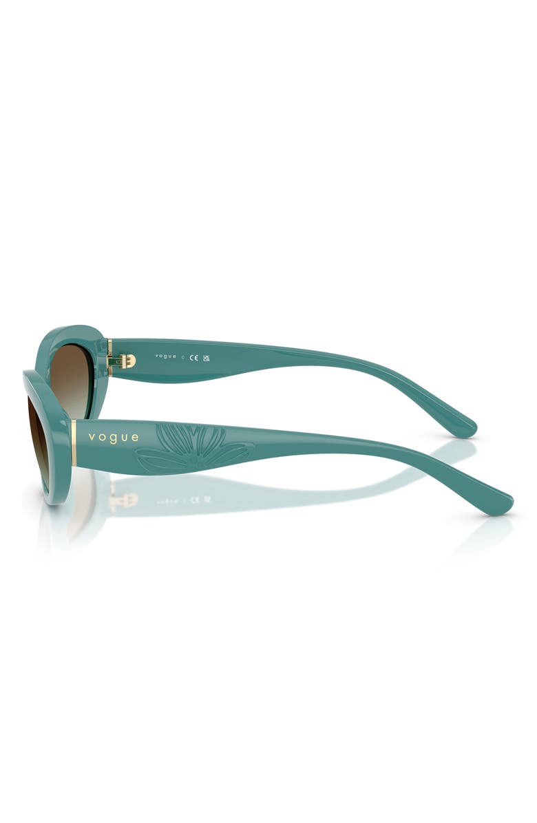 VOGUE 55mm Polarized Oval Sunglasses, Alternate, color, Green