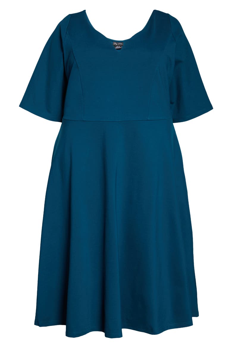 Cute Girl Dress, Alternate, color, TEAL