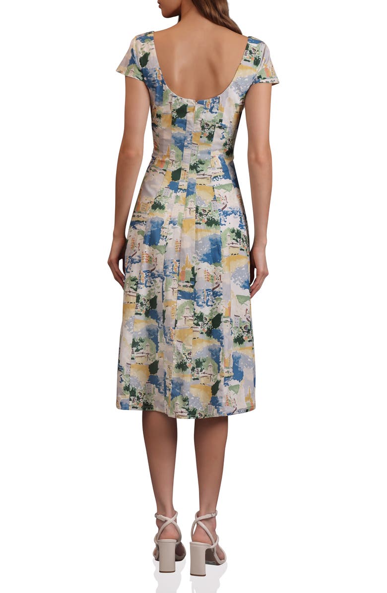 Avec Les Filles Seamed Fit and Flare Dress, Alternate, color,