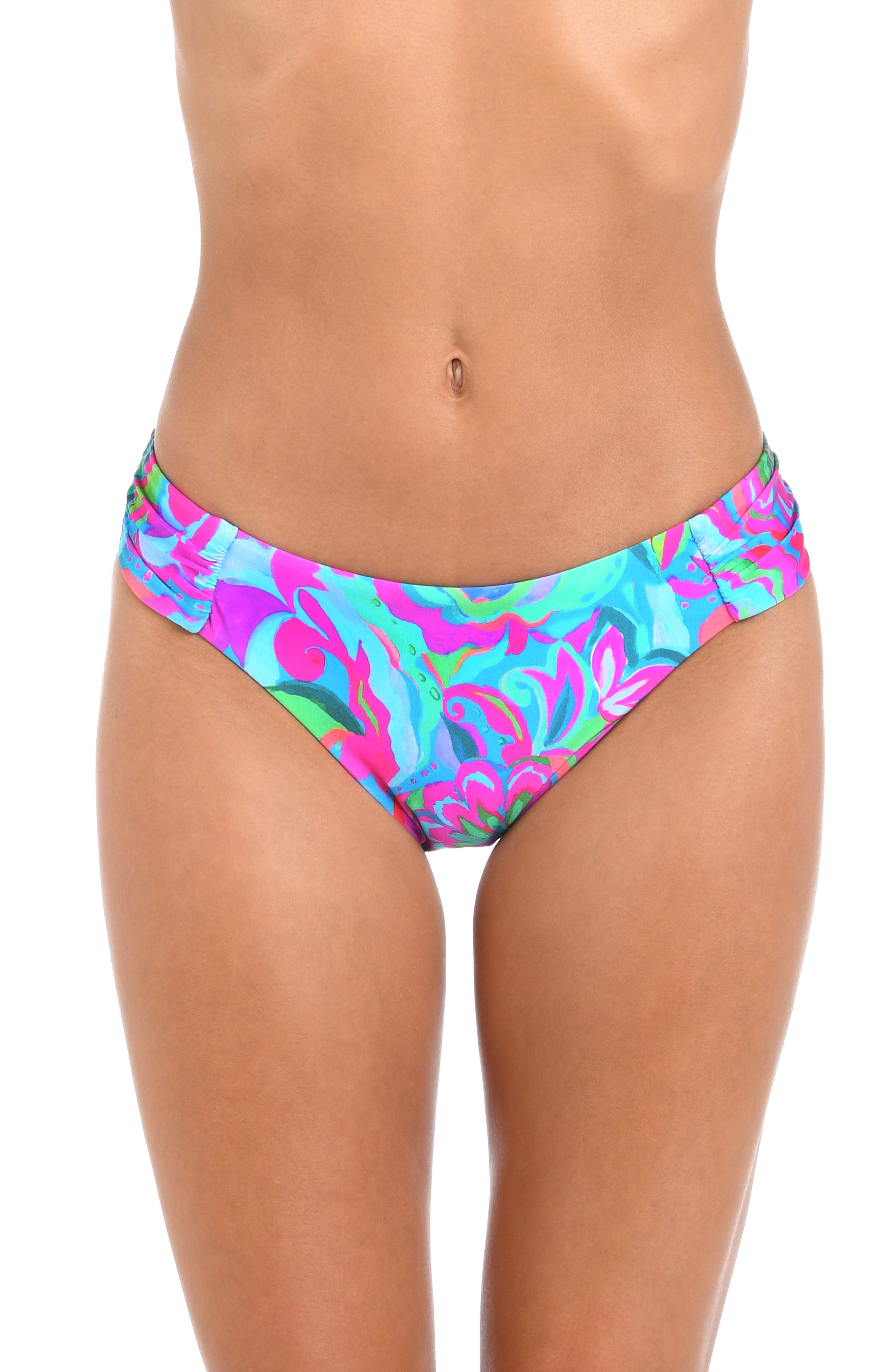Sunshine 79 Swirltopia Shirred Side Bikini Bottoms