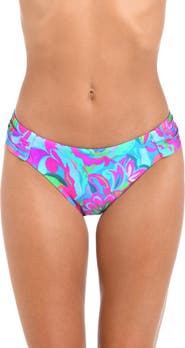 Sunshine 79 Swirltopia Shirred Side Bikini Bottoms