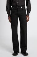 McQueen Skull Detail Wide Leg Jeans