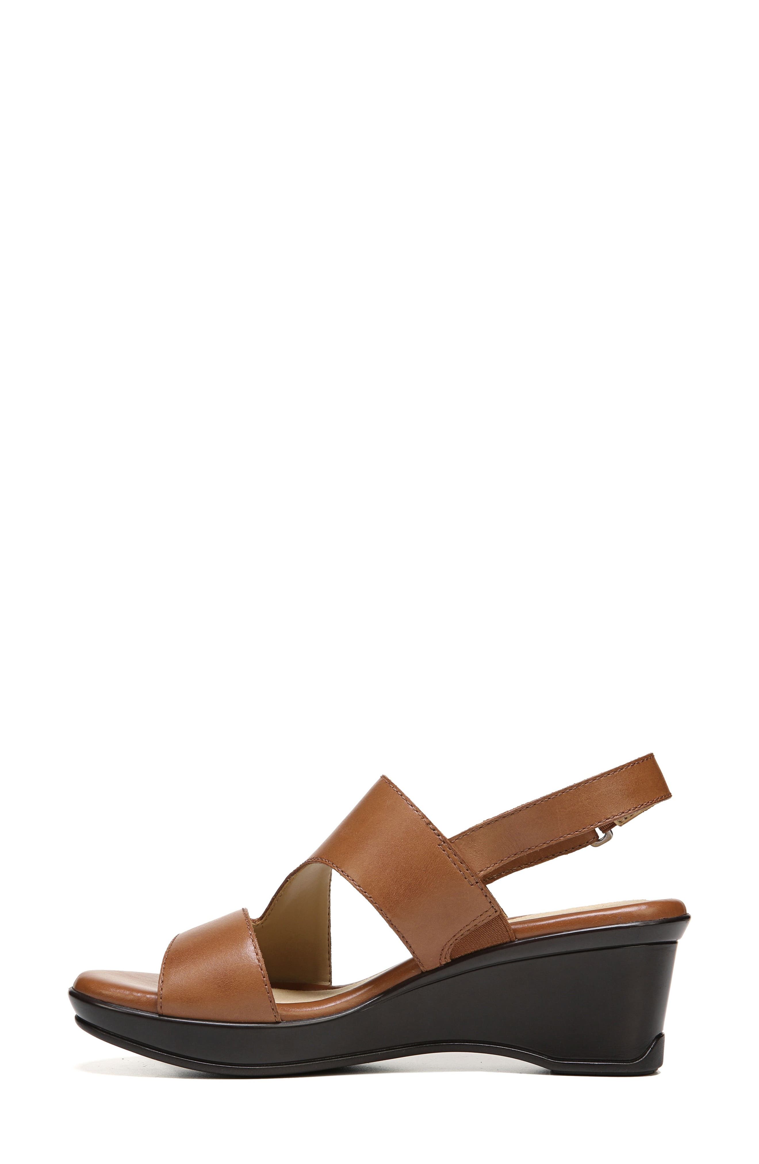 Valerie Wedge Sandal, Alternate, color, SADDLE LEATHER