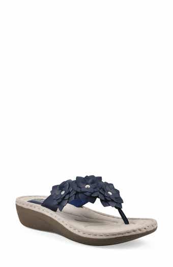 CLIFFS BY WHITE MOUNTAIN Content Wedge Sandal - Wide Width Available