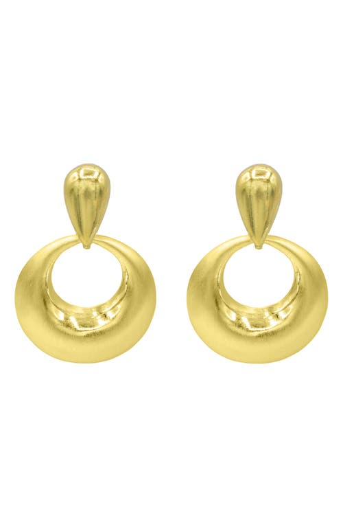 La Meno Roman Holiday Hoop Earrings In Gold