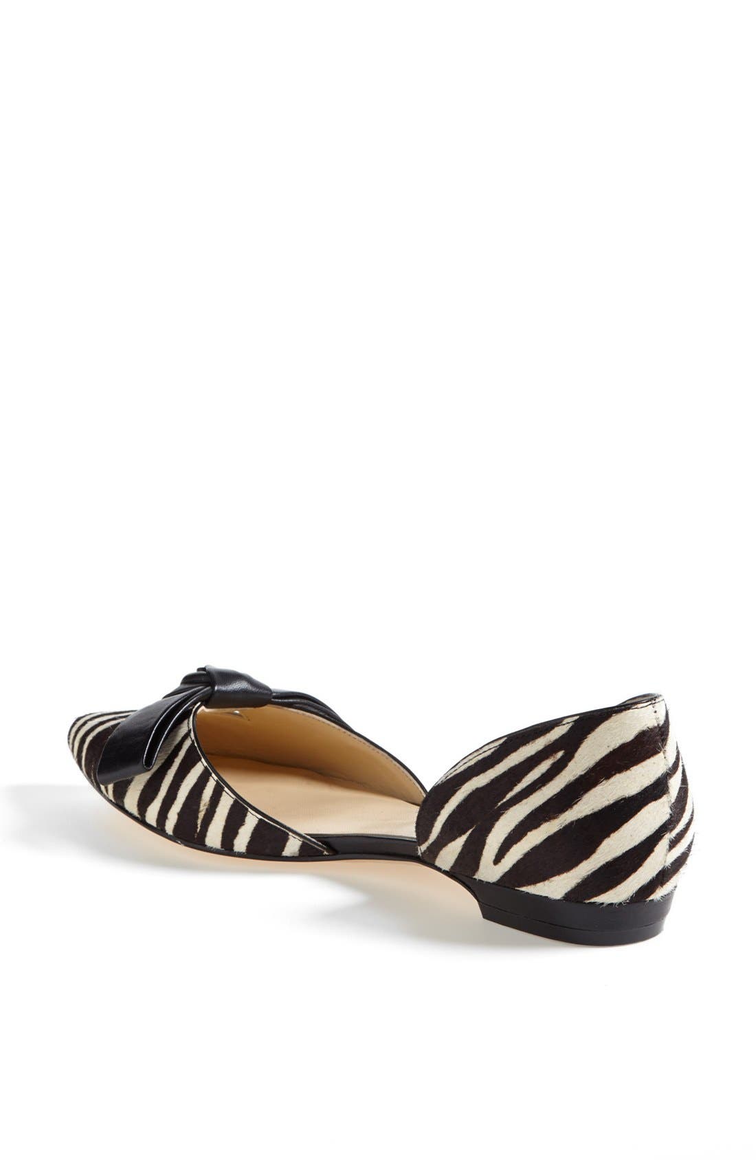 Ivanka Trump 'Loire' Calf Hair d'Orsay Flat, Alternate, color, 